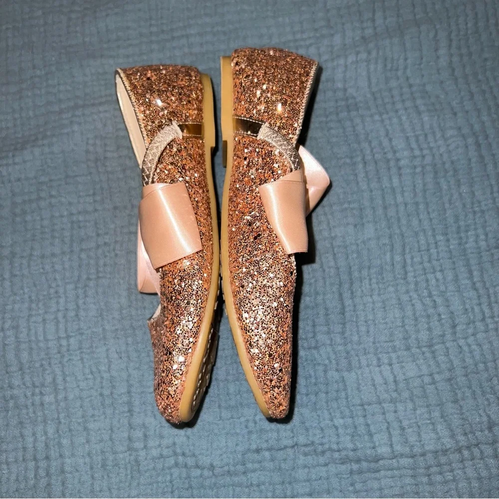 Kailee P Rose Gold Glitter Mary Janes